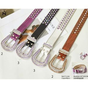 Cintura con Fibbia Quadrata 3.8*105CM con Strass, Cintura Moda Donna - Product Image 1