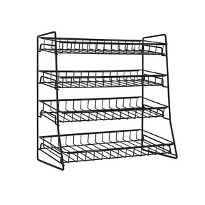 Supermarket Convenience Store Cashier Snack Shelves Small Food Display Double Tier Modern Stainless Steel Shelves - Product Image 1