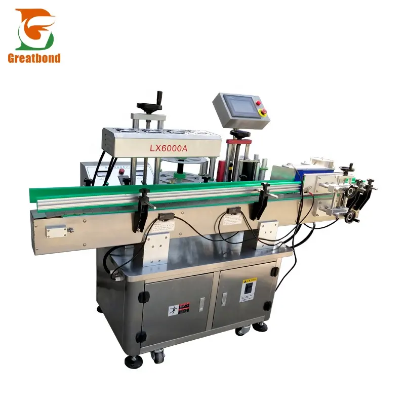Full Automatic Cosmetic Self-adhesive Round Bottle Aluminum Foil Sticker Stainless Labeling Machine