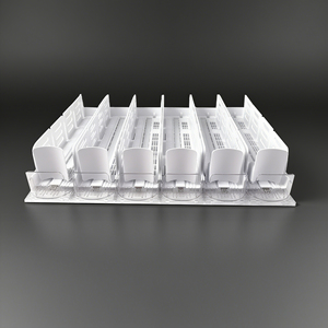 Organizador de bebidas para exhibición de dispensador de refrigerador con empuje suave y rápido, ancho ajustable - Product Image 3