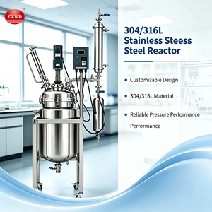 Jacketed Stainless Steel Reactor Machine <b>Kettle</b> Industrial Chemical Reactor Continuous Stirring Jacketed Stainless Steel Reactor - Product Image 1