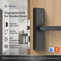 Cerradura Inteligente Digital Biométrica Aurelysse TTlockTuya con Control Remoto para Entrada, Manija de Puerta Inteligente, Pedido al por Mayor OEM