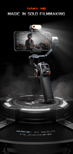 Hochwertiger <span class=keywords><strong>Hohem</strong></span> M6 Gimbal 3Axis Gimbal Selfie Stativ für Smartphone mit AI magnetisches Füllen Licht vollfarbiges Video Vlogging - Product Image 2