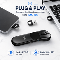 Télécommande de présentation sans fil Air Mouse 5.3 avec pavé tactile et pointeur laser, rechargeable Type-C pour réunions d'affaires et ordinateurs portables