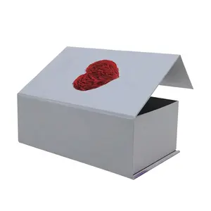 customization Customized white cardboard Paper Magnetic Book Shaped Sponge fill cube Saffron Packaging gift Box