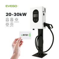 Estación de Carga para Vehículos Eléctricos EVEGO IP55, Certificación TUV, Carga Rápida, Uso Público, 20kW a 40kW, Cargador EVSE de Pared para Exteriores