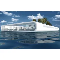 Luxe Grote Water Club Grootste Drijvende Restaurant Water Container Huis Prefab Conferentie Drijvende Huis