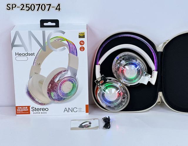 Wireless ANC Headphones with RGB Lights, Hi - Res Audio, Stereo Super Bass