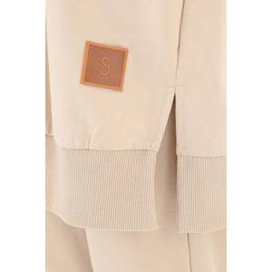 Ensemble de tunique en tricot pour femmes Manches longues Beige foncé Casual Toutes saisons LXL-SM - Product Image 4