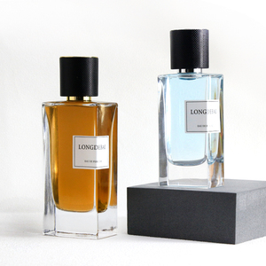 Botella de Perfume Ecológica Reciclable con Pulverizador, Forma Cuadrada Irregular, 30ml 50ml 100ml, con Tapa Negra - Product Image 5