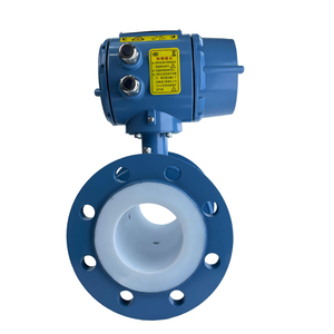 Misuratore di Flusso Magnetico Digitale LCD 4-20mA in Acciaio Inox, Acciaio al Carbonio, Rivestimento in Gomma per Liquidi/Gas/Aria OEM +/-0,5% Flangia 0,5~5m/S - Product Image 2
