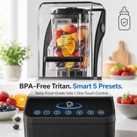 1300W Commerciële Blender met Afneembare Geluidsdempende Kap MS-D866Q Borstelloze Motor 1.2L Tritan Kan 6 Voorinstellingen + Pulse-functie voor Smoothie Bar
