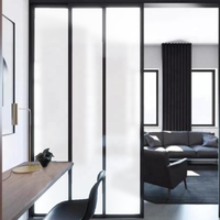 Película Decorativa para Puerta de Baño, Vidrio Esmerilado Mate, Laminación de PET, Vinilo para Privacidad en Vidrio