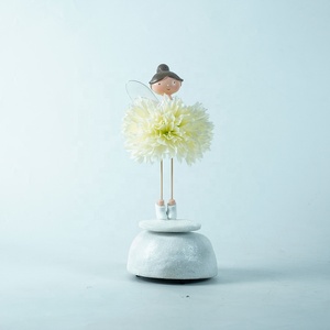 Décorations de bureau créatives en résine nouvelle maison elfe danse fleur <span class=keywords><strong>fée</strong></span> avec cloche de musique cadeau de vacances Sculpture modèle - Product Image 2