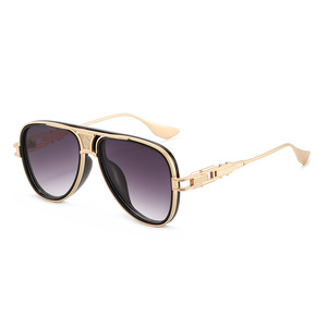 Lunettes de soleil SPUKA HR5661, style rétro aviation, en alliage, verres dégradés, protection UV400, logo personnalisé - Product Image 3
