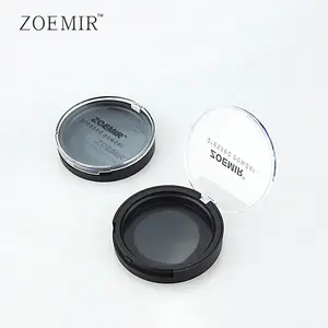 Kompakte Sinle Blush Pfanne runde schwarze Pulver verpackung klar 59mm kompakter Pulver behälter Private Label benutzer definiertes Logo