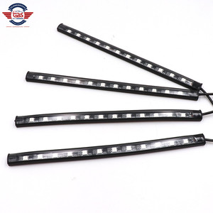 Tira de luces LED RGB para Interior de coche, luz ambiental Dinámica con control remoto por voz, decorativa, USB, RGB - Product Image 1