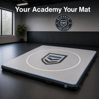 Tapis de BJJ gonflable commercial en Drop Stitch avec PVC de 10 cm et logo personnalisé, tapis d'entraînement de Jiu Jitsu pour académies et dojos de BJJ