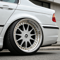 Jantes Bku 3 pièces forgées 5x120 à triple déport, 15, 16, 17, 18 pouces, finition argentée, en alliage pour BMW M5 E30 M3 E34 E36 E46 E39 E32