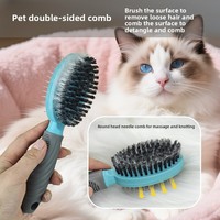 Brosse professionnelle en plastique sûre pour le toilettage des animaux, outil de démêlage pour chiens et chats, râteau pour sous-四rêches, brosse lissante pour éliminer les nids de poussière et les nœuds