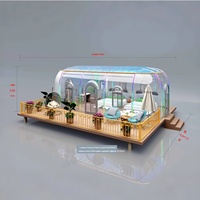 Dôme transparent de type maison-bulle de rêve pour la famille et les enfants, idéal pour le glamping, les séjours en plein air, les séjours à domicile, les séjours romantiques, les séances photo et la diffusion virale sur les réseaux sociaux