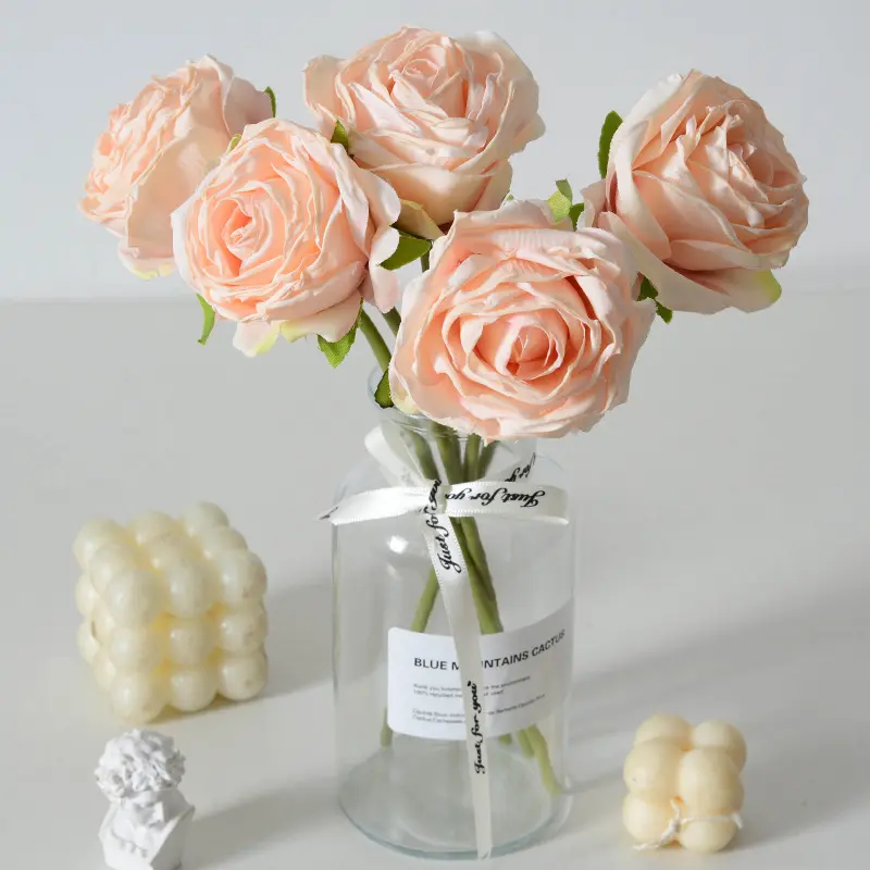 Goodseller sıcak satış güller yapay yanmış gül çiçekler ipek yanmış gül düğün süslemeleri için