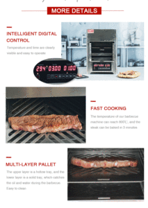 Barbacoa parrilla eléctrica de acero inoxidable inteligente filete de pollos de engorde <span class=keywords><strong>Griller</strong></span> horno - Product Image 4
