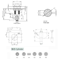 Loquet de compression robuste en acier inoxydable, homologué IP65, style bouton à aile pour machines de construction