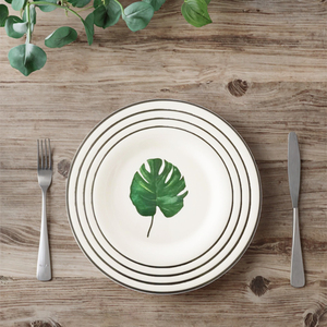 Thiết Kế Mới Gốm Trắng Bữa Ăn Tối Melamine <span class=keywords><strong>Palm</strong></span> <span class=keywords><strong>Leaf</strong></span> Tấm - Product Image 6