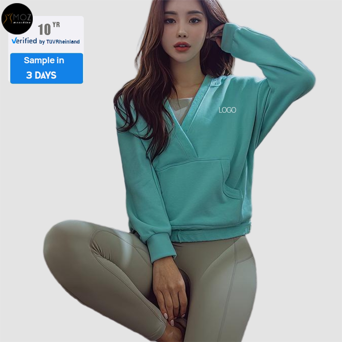 Women's Breathable Fleece Hooded Sports Top-Cozy Long Sleeve Loose Fit Yoga Gym Outdoor Workout Custom Wholesale Tops Available