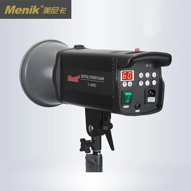 Menik 400W 5600K studio Photo, photographie numérique flash stroboscopique, kits de lumière, appareil Photo flash avec ventilateur de refroidissement