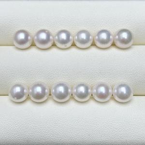 ไข่มุกอะโกย่าน้ำทะเลธรรมชาติจูจี้ ขนาด 7.5-8 มม. สีขาวสว่างสดใส ลูกปัดแบบหลวม ตำหนิเล็กน้อย ผิวเรียบเนียน สำหรับงานประดิษฐ์ - Product Image 1