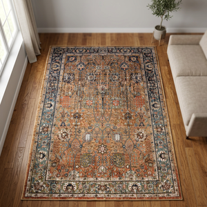 Indian Manufacture Modern Persian Style Floral Carpet Floor <b>Mat</b> Home Decor Cotton Material for <b>Prayer</b> Camping Area Rugs Sets - Product Image 2