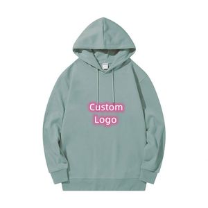 เสื้อฮู้ดดี้ผู้ชายทรงโอเวอร์ไซส์ ผ้าฝ้าย สีพื้น ปักลายได้ สกรีนโลโก้ได้ เสื้อแจ็คเก็ตสตรีท ฮู้ดดี้เนื้อหนา - Product Image 3