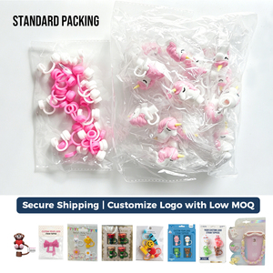 ฝาครอบปลายหลอดซิลิโคนแบบกำหนดเอง ขนาด 10 มม.  ฝาครอบหลอดพลาสติก PVC ลายโบว์ดอกไม้ 3 มิติ สำหรับแก้วสแตนลีย์ 40 ออนซ์  อุปกรณ์เสริมขายส่ง - Product Image 5