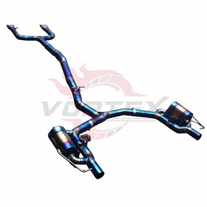 ท่อไอเสียแบบ Catback รุ่น Vortex Blue Burnt Titanium Valvetronic สำหรับรถยนต์ Mercedes AMG C43 W205 3.0T V6 ปี 2016-2023 ระบบ Pie-cut เพิ่มประสิทธิภาพ - Product Image 1