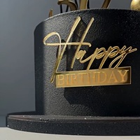 Grenzüberschreitender Stil Moderner Wiederverwendbarer Umweltfreundlicher Acryl-Buchstaben-Kuchendekorations-Set „Happy Birthday“ Kuchenaufsätze Zubehör