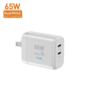 Trending Products 2023 New Arrivals Uk Wall Charger Classic 65W 45 Watt Usb Gan Pd Triple Charger