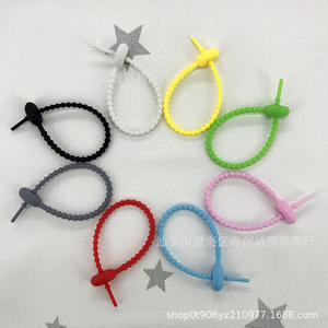 Yuechao Soft Rubber <b>Cable</b> <b>Ties</b> 120mm Self Locking For Data Network Earphone Charging <b>Cables</b> Colorful Organizers - Product Image 1