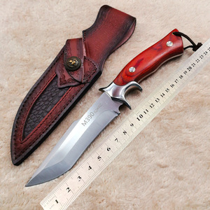 Willia Sabit Namlulu Taktik Av Bıçağı Paslanmaz Çelik Namlu Ahşap Saplı OEM Endüstriyel Sınıf 26cm Dış Mekan Kullanımı Klipsli Uçlu - Product Image 2