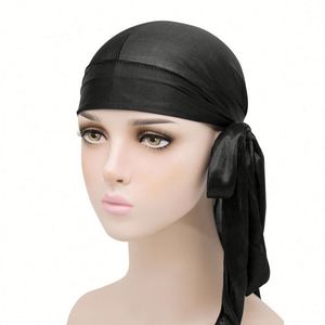 Gorro Durag de Satén Transpirable para Hombres y Mujeres, Ultra Suave, Sin Arrugas, con Cola Larga y Ancha, para el Cuidado del Cabello con Ondas 360, Trenzas y Locs - Product Image 2