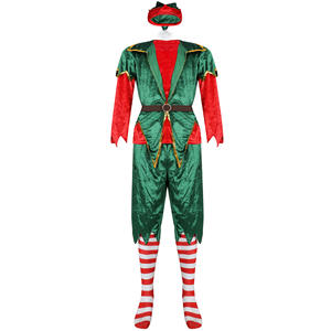 <span class=keywords><strong>Disfraz</strong></span> de Navidad transfronterizo 2025, vestido verde, <span class=keywords><strong>pareja</strong></span> de adultos, disfraces de actuación en escenario para hombres y mujeres - Product Image 3