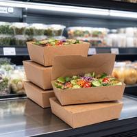 Boîte à repas en papier biodégradable, sans BPA, écologique, résistante à la graisse et aux fuites, pliable, jetable, pour la restauration rapide