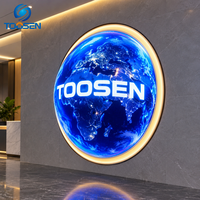 Layar LED Definisi Tinggi TOOSEN P3 P5 P6, Tipe Freestanding Globe, untuk Proyek Lanskap Komersial di Luar Ruangan