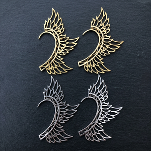 New Arrival <b>Wing</b> Style Ear Cuff Earring Bohemian Brass <b>Jewelry</b> in Gold & Silver for Parties Weddings & Gifts - Product Image 1
