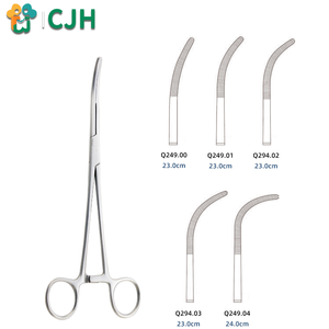 Pinces chirurgicales vétérinaires CJH 13-35 cm courbées et droites, hémostatiques, en acier inoxydable médical pour animaux de compagnie et grands animaux - Product Image 1