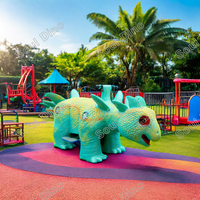 Dinosaure animatronique grandeur nature, scooter électrique rechargeable, réaliste, pour intérieur/extérieur, idéal pour les centres commerciaux et les aéroports