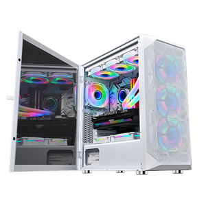 Ha llegado recientemente a la venta al por mayor, <span class=keywords><strong>caja</strong></span> de escritorio de juegos de vidrio <span class=keywords><strong>templado</strong></span> USB3.0 blanco con ventiladores, juego completo de PC/Micro - Product Image 3