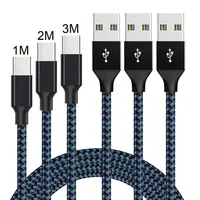 Için iPhone kablosu 5 5 paket 3 paket 3ft 6ft 10ft naylon örgülü kordon hızlı şarj USB tipi C kablosu için iPhone şarj cihazı kablo 1M 2M 3M