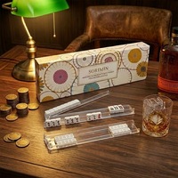Lot de 4 repose-pièces modernes pour Mahjong américain, règle en plastique, boîte de rangement premium, accessoires de table de jeu pour Mahjong